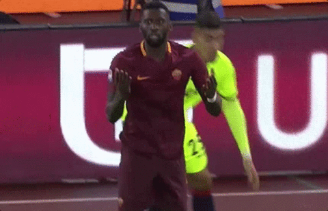 reaction,soccer,shocked,surprised,roma,as roma,come on,not me,rudiger,antonio rudiger,really