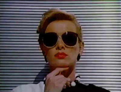 awesome,model,red lips,red lipstick,funny,fashion,vintage,80s,retro,style,80s style,ready for my close up,oversize sunglasses,feeling fabulous,dark sunglasses