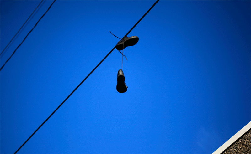 man,blue,sky,city,shoes,hateplow,portland,pdx,oregon,wire,without,blue sky