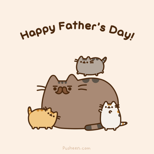 pusheen,happy fathers day,fathers day
