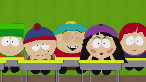 wendy testaburger,happy,eric cartman,stan marsh,kyle broflovski,makeup,surprised,slut