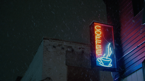 coffee,snow,cinemagraph,sign