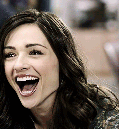 smiling,happy,reaction,allison argent,teen wolf,flattered,crystal reed,thanks