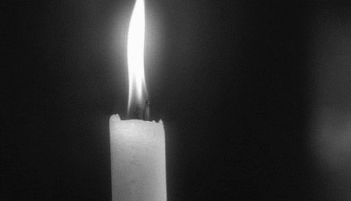 black and white,smoke,flame,candle