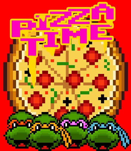 Video games pizza art GIF.