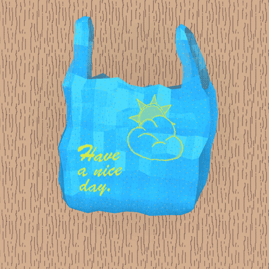 plastic bag,have a nice day,sun,emoji,woodgrain