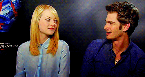 peter parker,emma stone,andrew garfield,gwen stacy,andrew and emma,amazing spiderman
