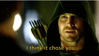 oliver queen,serious,arrow,stephen amell,the flash,the cw,barry allen,we take oliver queens word for anything,i think it chose you