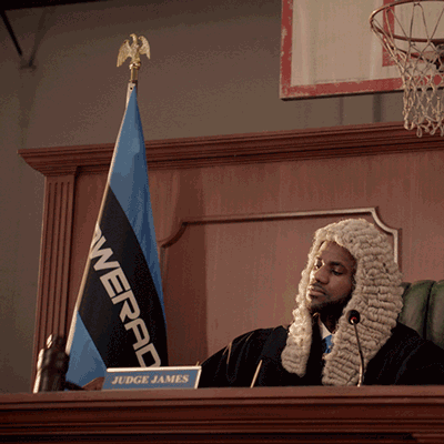 Animated GIF: judge court gavel.