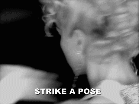 madonna,vogue,strike a pose,black and white,music video
