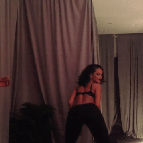 Rihanna twerking GIF.