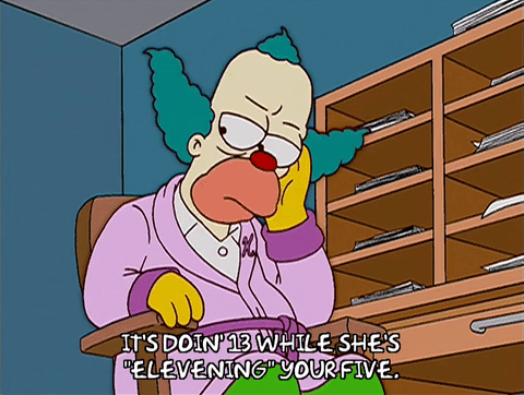 angry,season 14,episode 9,krusty the clown,frustrated,14x09,grumbling