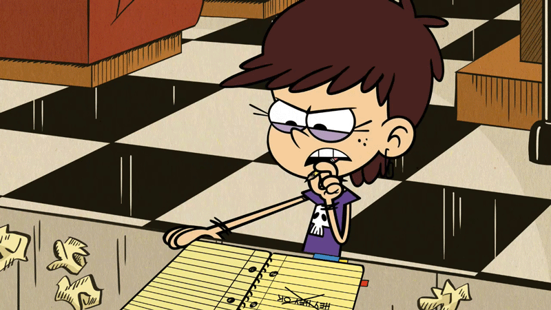 This Gif is about loud house,brain fart,animation,nickelodeon,nick,frustrat...