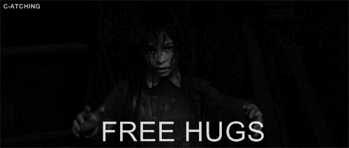 girl,horror,weird,fire,hugs,ironic,free hugs,kim sho dee
