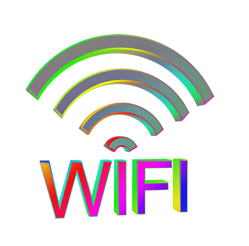 wifi,3d,transparent,vaporwave,rainbow,3d text,tech