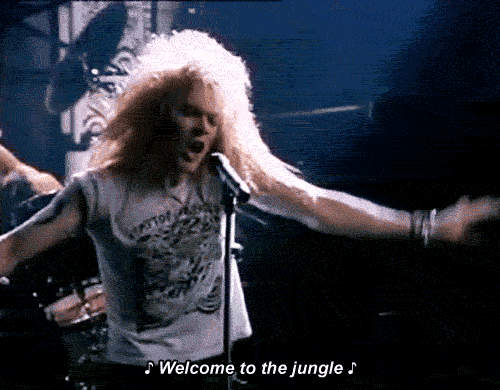 welcome to the jungle,guns n roses,80s music,music,vintage,80s,retro,pop,rock