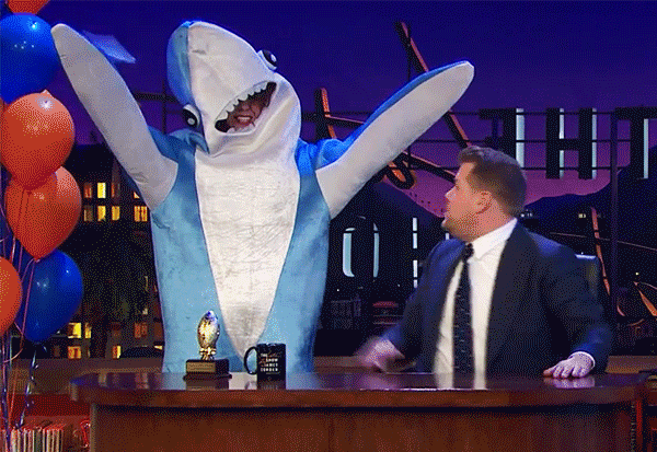 james corden,angry,mad,stop,frustrated,late late show,left shark