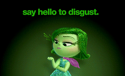 disgust,yuck,disney,pixar,gross,ew,inside out,disgusting,ick,say hello to disgust