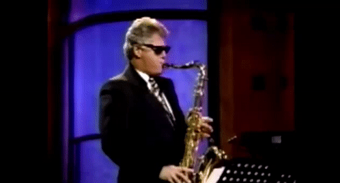 bill clinton,saxophone