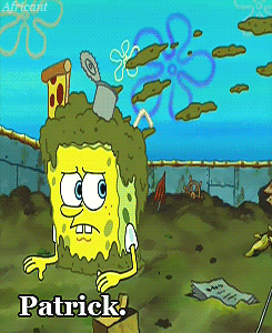 spongebob squarepants,patrick patrck,mad,trash
