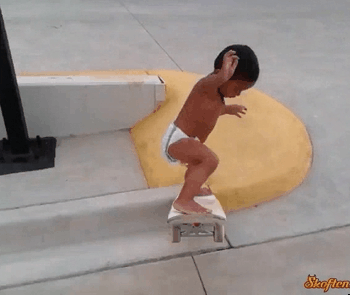 baby,skateboarding