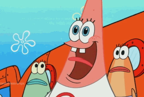 patrick,spongebob squarepants,happy,spongebob,freak,cartoons comics