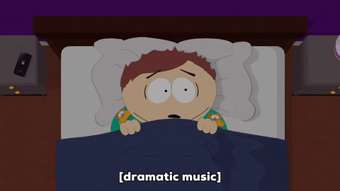 eric cartman,scared,bed,cartman