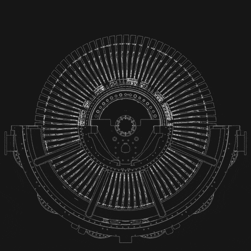 black and white,turbine,diagram,james zanoni,minimal,mech,design,illustration,black,white,ge,mechanical
