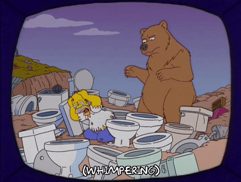 homer simpson,season 15,scared,episode 5,homer,bear,worried,15x05