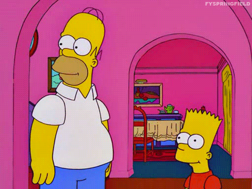 high five,homer simpson,bart simpson,reaction,marge simpson,season 13,homer,simpsons,bart,marge,the blunder years