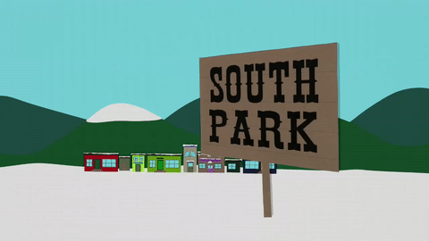 south park,sign,town,south park sign