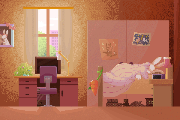 pixel,pixel art,art,animals,happy,morning,my art,lazy,bunnies,yaaas,i like the outcome too,my first big pixel drawing