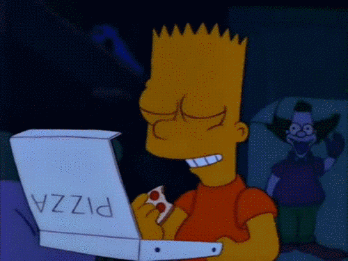 i love pizza,love,bart simpson,pizza,friday,true love,giggle,turnup,giggity,pizza box,this is love
