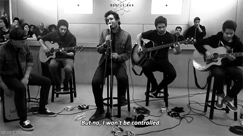 you me at six,black and white,live,bw,band,bands,ymas,acoustic