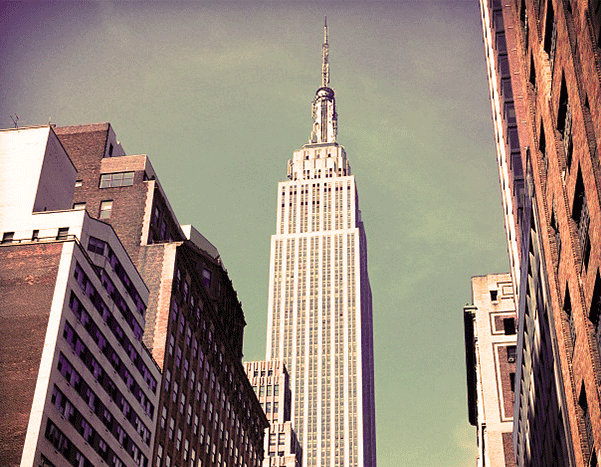 empire state building,art,photography,colorful,photoshop,new york,digital art,nyc,inspiration,filter,esb,inverted colors