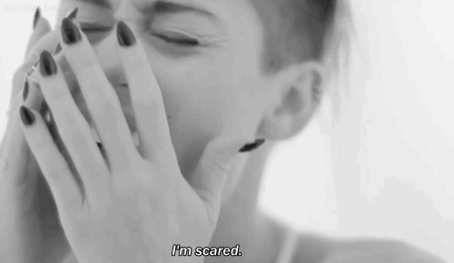 adore you,black and white,sad,miley cyrus,beauty,scared,text,pale