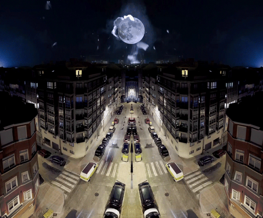 timelapse,eternal loop,perfect loop,panoramic,loop,moon,city,alcrego,building,motion design,motion photo,remix the city,artist,art,a l crego