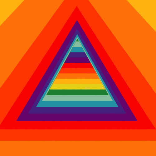 trippy,rainbow,tunnel,triangle