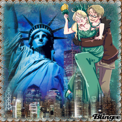 Animated GIF: statue of liberty.