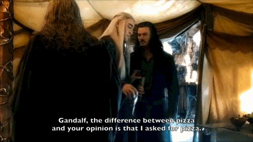 pizza,the hobbit,lee pace,gandalf,thranduil