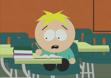 sad,angry,reading,butters stotch,writing