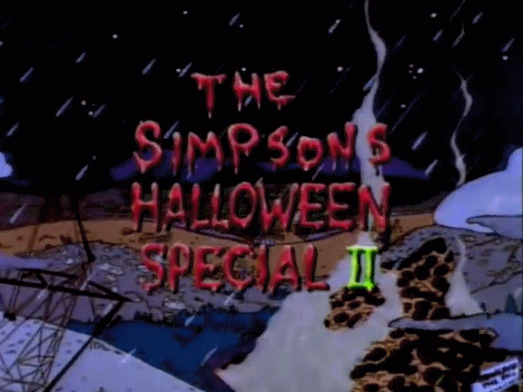 90s,horror,halloween,homer simpson,bart simpson,bloody,treehouse of horror,90s cartoon,treehouse of horror intros,halloween episodes,simpsons