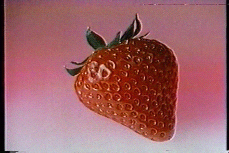 lo fi,strawberry,80s,90s,vintage,retro,pink,red,vhs