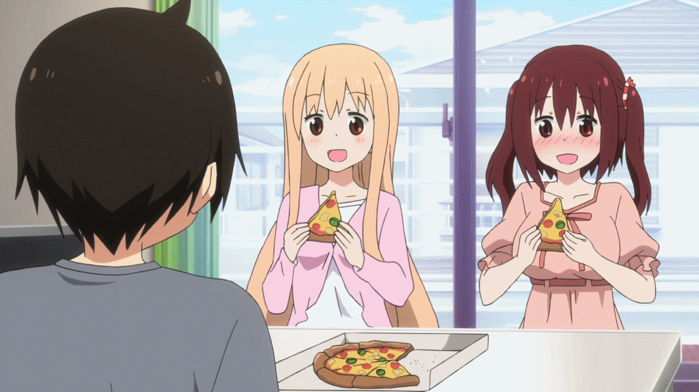 himouto,anime,pizza