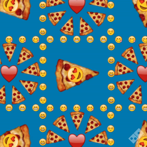 happy,food,smile,trippy,pizza,emoji,spin,feelings,hypnotic,tasty,emojis,dominos,greatness,pizza love,gifeelings