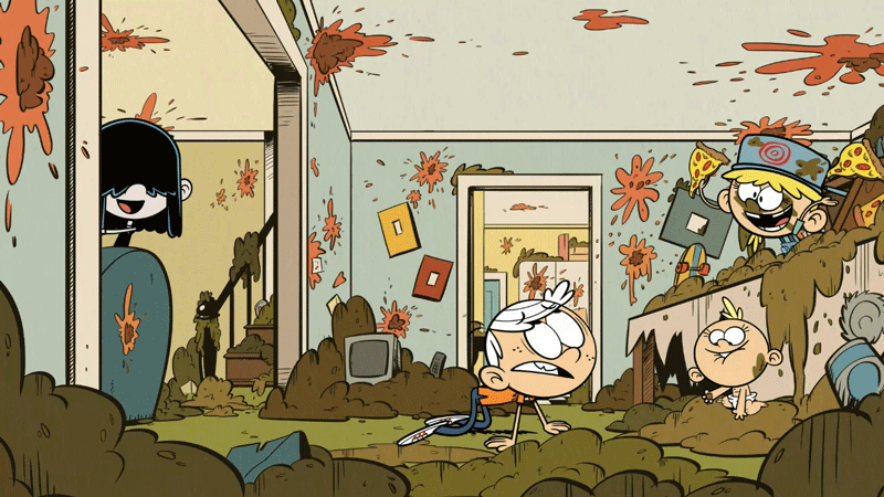 This Gif is about the loud house,animation,lol,food,fun,pizza,cartoon,nicke...