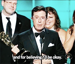 stephen colbert,jon stewart,the colbert report,hunnibi,emmy 2013,thanks stephen,made me cry in a lecture