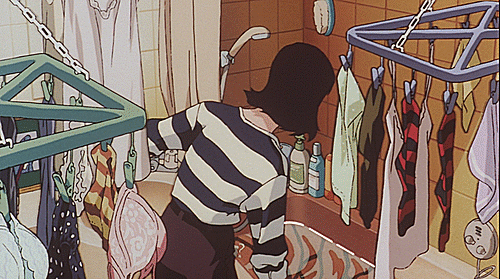perfect blue,90s,clothes,old school,tub,anime,movie,80s,perfect,blue,school,woman,old,shower,bath,bathroom,wash