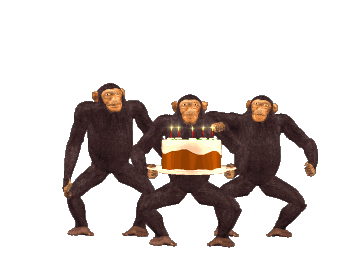 transparent,birthday,monkeys