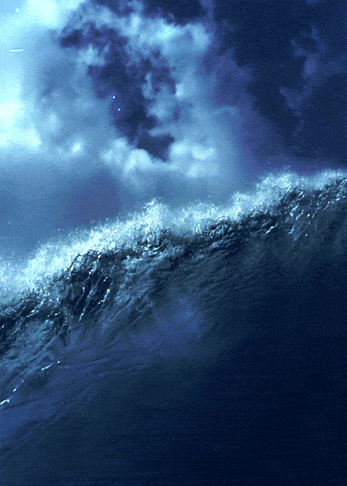 Animated GIF: ocean wave water.